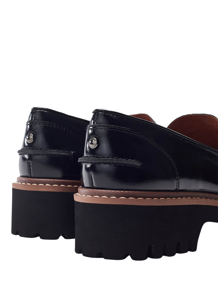 Product image 3 of 4, which shows Moda in Pelle Emi Leather Loafers, Black, 3
