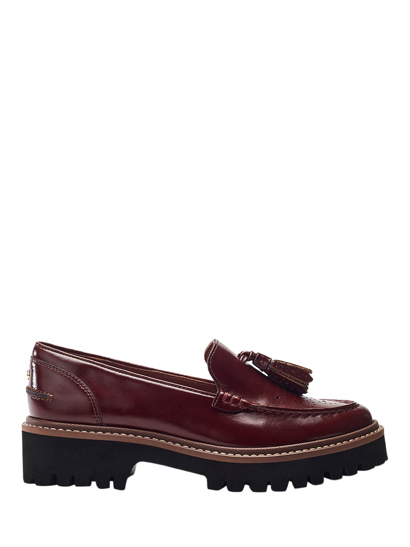 Product image 1 of 4, which shows Moda in Pelle Emi Leather Loafers, Brown, 3