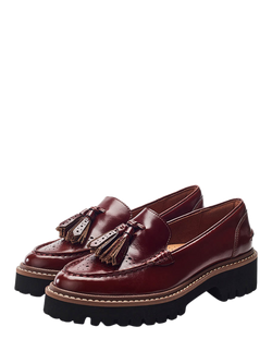 Moda in Pelle Emi Leather Loafers - view 2, Brown