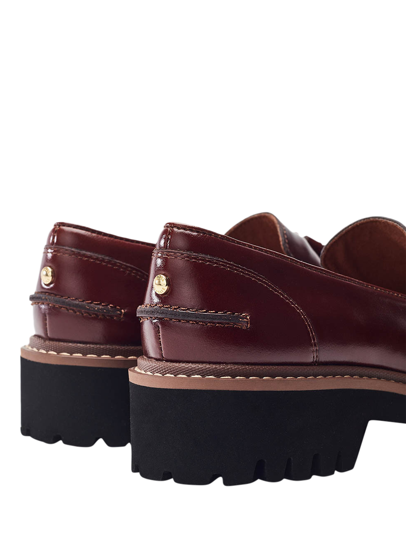 Product image 3 of 4, which shows Moda in Pelle Emi Leather Loafers, Brown, 3