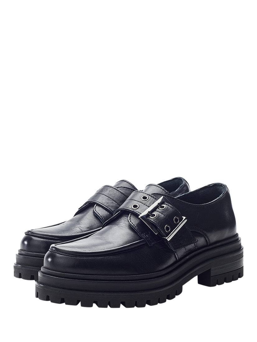 Product image 2 of 4, which shows Moda in Pelle Shoon Imoge Leather Shoes, Black, 3