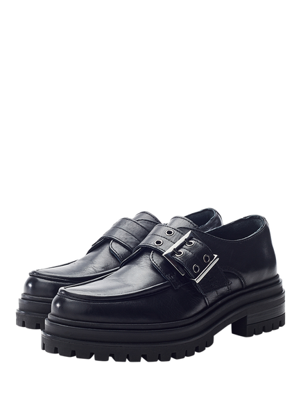 Moda in Pelle Shoon Imoge Leather Shoes, Black - view 2, Black