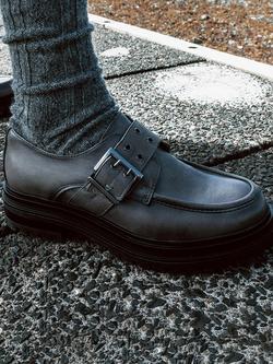 Moda in Pelle Shoon Imoge Leather Shoes, Grey - view 2, Grey