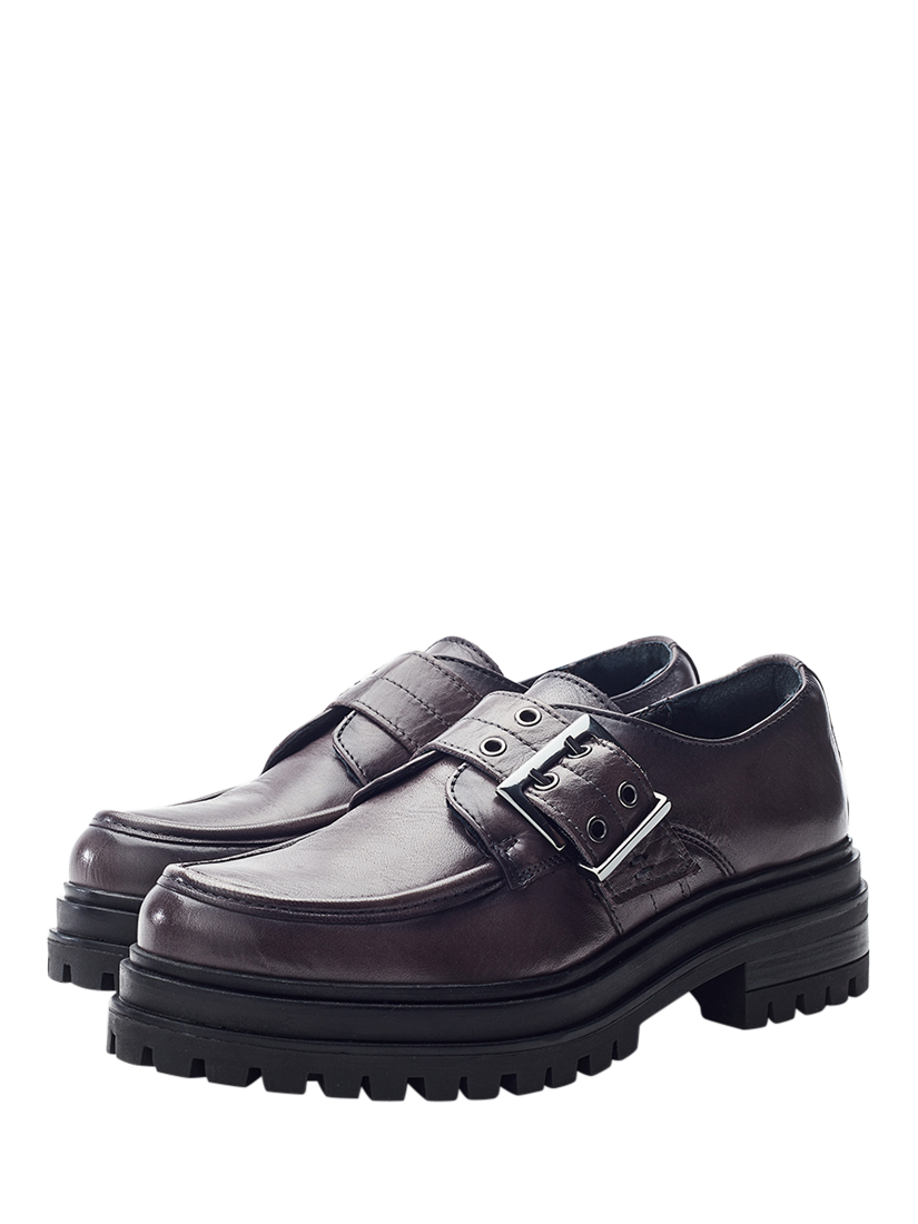 Product image 3 of 4, which shows Moda in Pelle Shoon Imoge Leather Shoes, Grey, 3