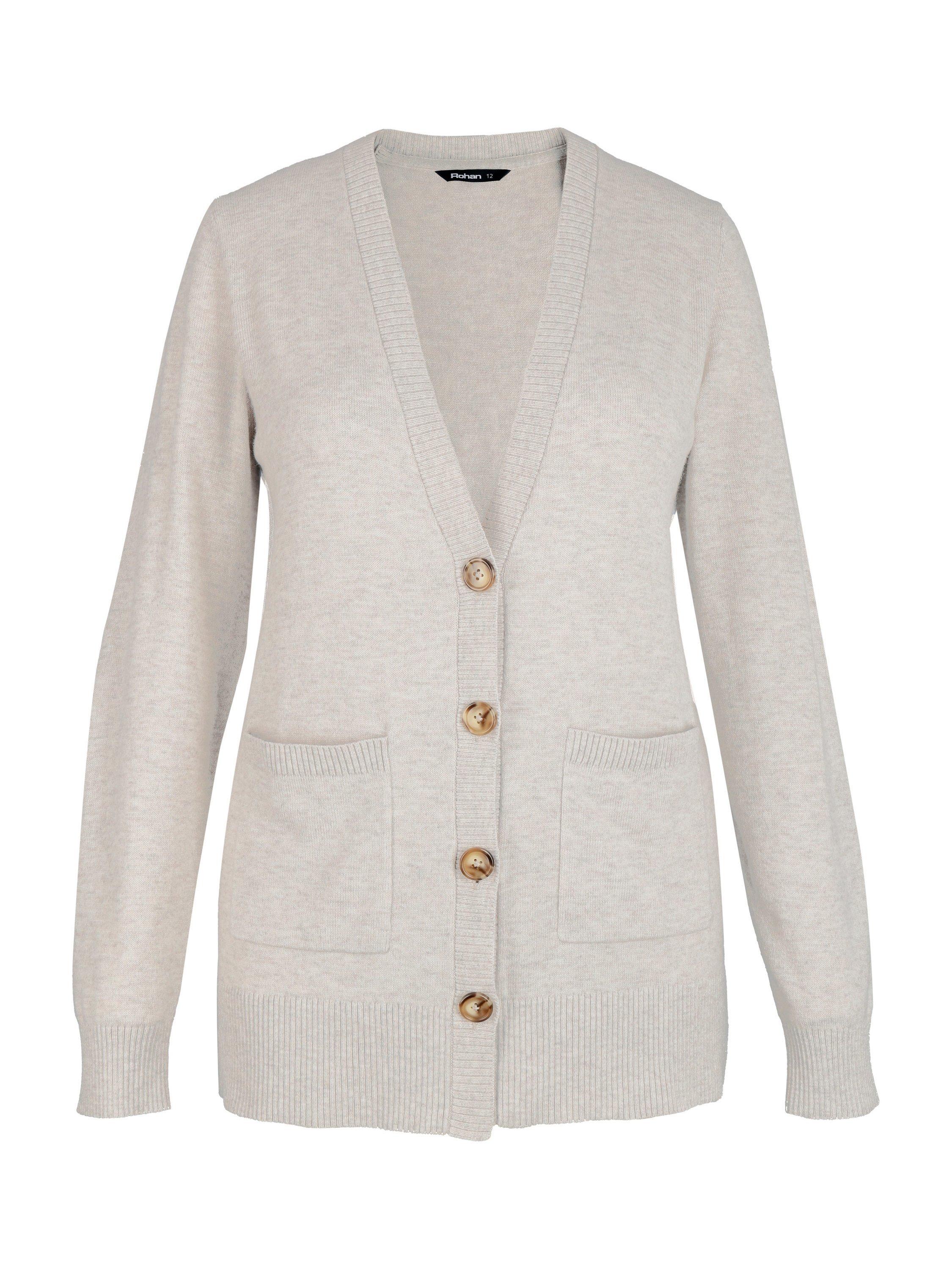 Product image 3 of 5, which shows Rohan Sanson Cardigan, Oatmeal Marl, 8