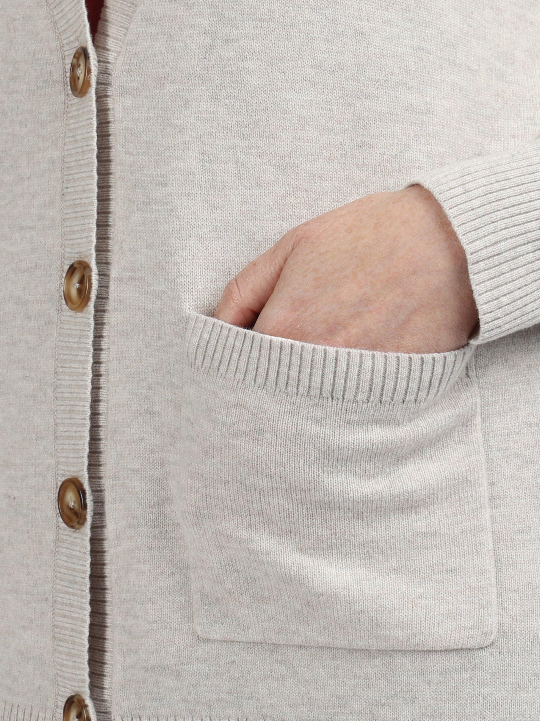 Product image 4 of 5, which shows Rohan Sanson Cardigan, Oatmeal Marl, 8