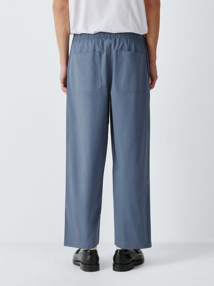 Kin Cropped Cotton Trousers, Grisaille - view 2, Grisaille