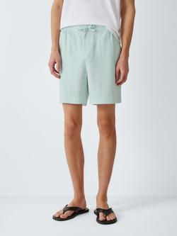 Kin Linen Blend Drawstring Waist Shorts, Morel