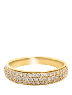 LARNAUTI Lab Grown Kerala 18ct Vermeil 0.50ct Pave Ring, Gold