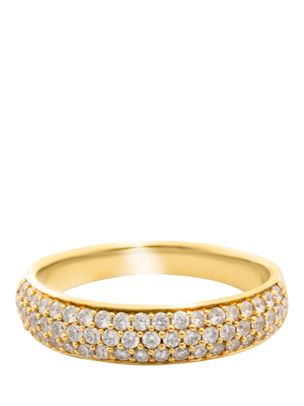 LARNAUTI Lab Grown Kerala 18ct Vermeil 0.50ct Pave Ring, Gold