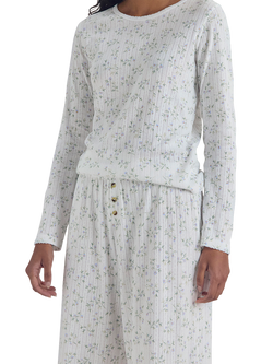 Piglet in Bed Spring Sprig Pointelle Pyjama Bottoms, Spring Sprig - view 2, Spring Sprig