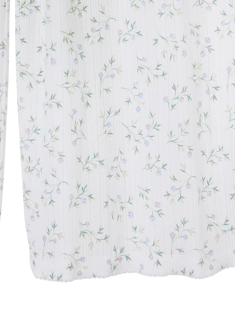 Product image 4 of 4, which shows Piglet in Bed Spring Sprig Pointelle Pyjama Bottoms, Spring Sprig, XS