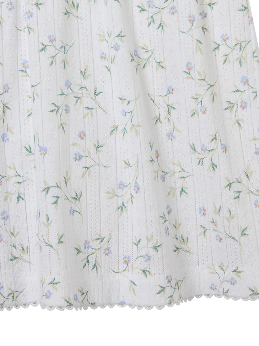 Product image 4 of 4, which shows Piglet in Bed Spring Sprig Pointelle Pyjama Shorts, Spring Sprig, XS