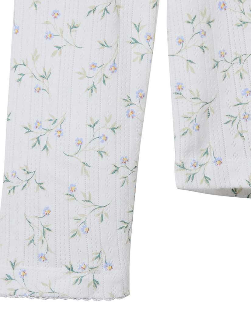 Product image 6 of 6, which shows Piglet in Bed Spring Sprig Pointelle Pyjama Top, Spring Sprig, XS