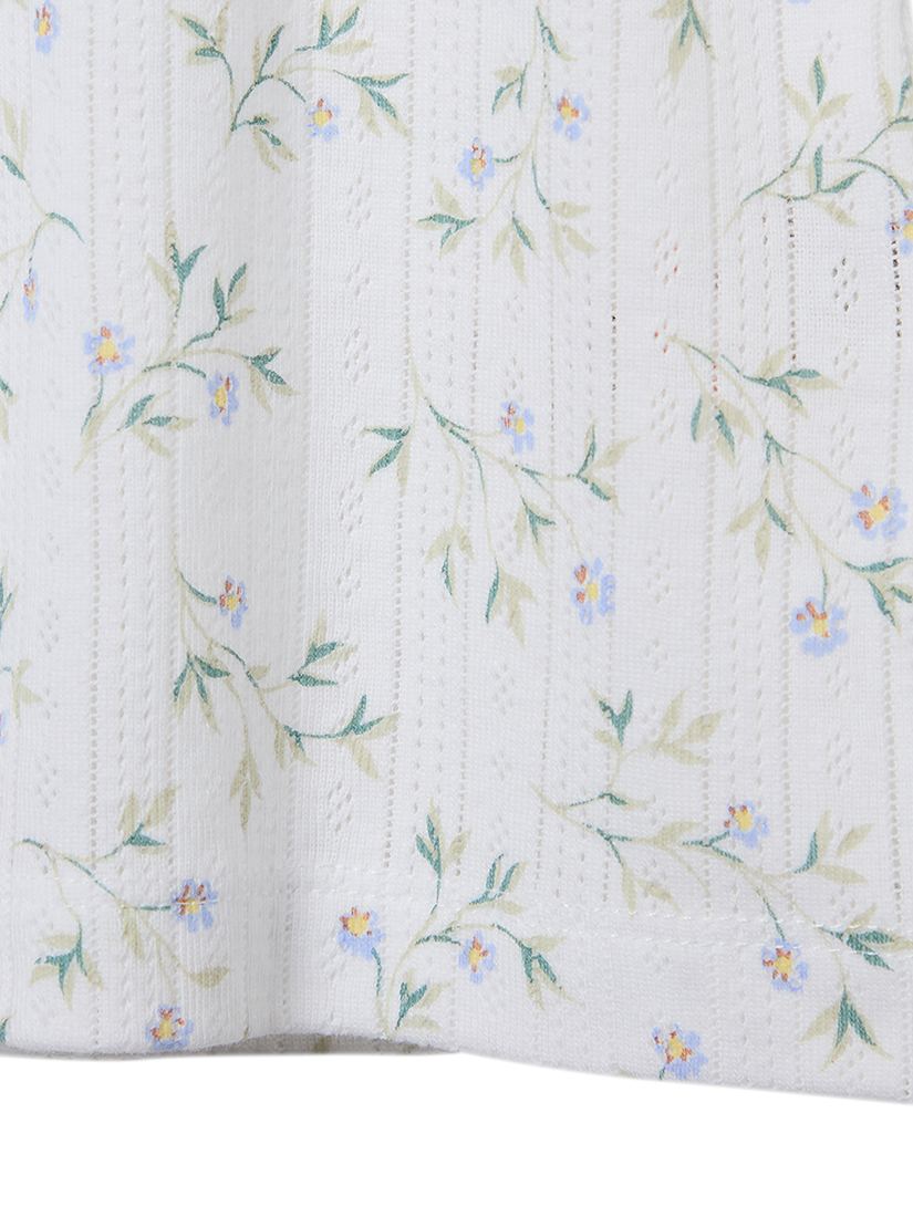 Product image 5 of 6, which shows Piglet in Bed Spring Sprig Pointelle Pyjama Vest Top, Spring Sprig, XS