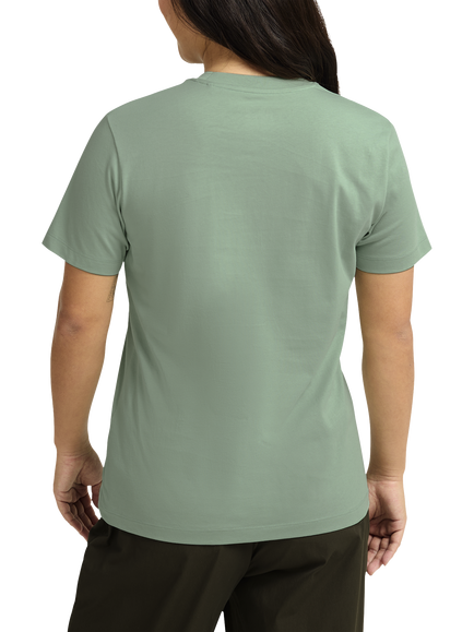 Jack Wolfskin Women's Essential Cotton T-Shirt, Green Zinnia - view 2, Green Zinnia