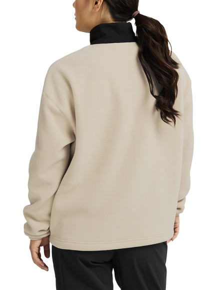 Jack Wolfskin Women's Sumetro Half Zip Fleece Jumper, Oyster - view 2, Oyster