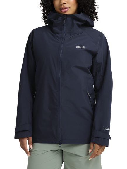 Jack Wolfskin Women's Litestride 3-in-1 Waterproof Jacket, Midnight Sky, Midnight Sky
