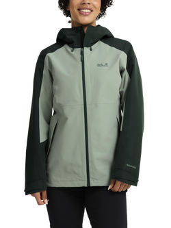 Jack Wolfskin Women's Wildbound Two-Layer Jacket, Green Zinnia, Green Zinnia