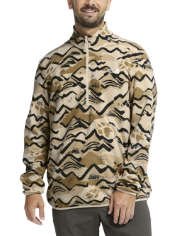 Jack Wolfskin Era 100 Half Zip Jumper, Mountain Paw, Mountain Paw