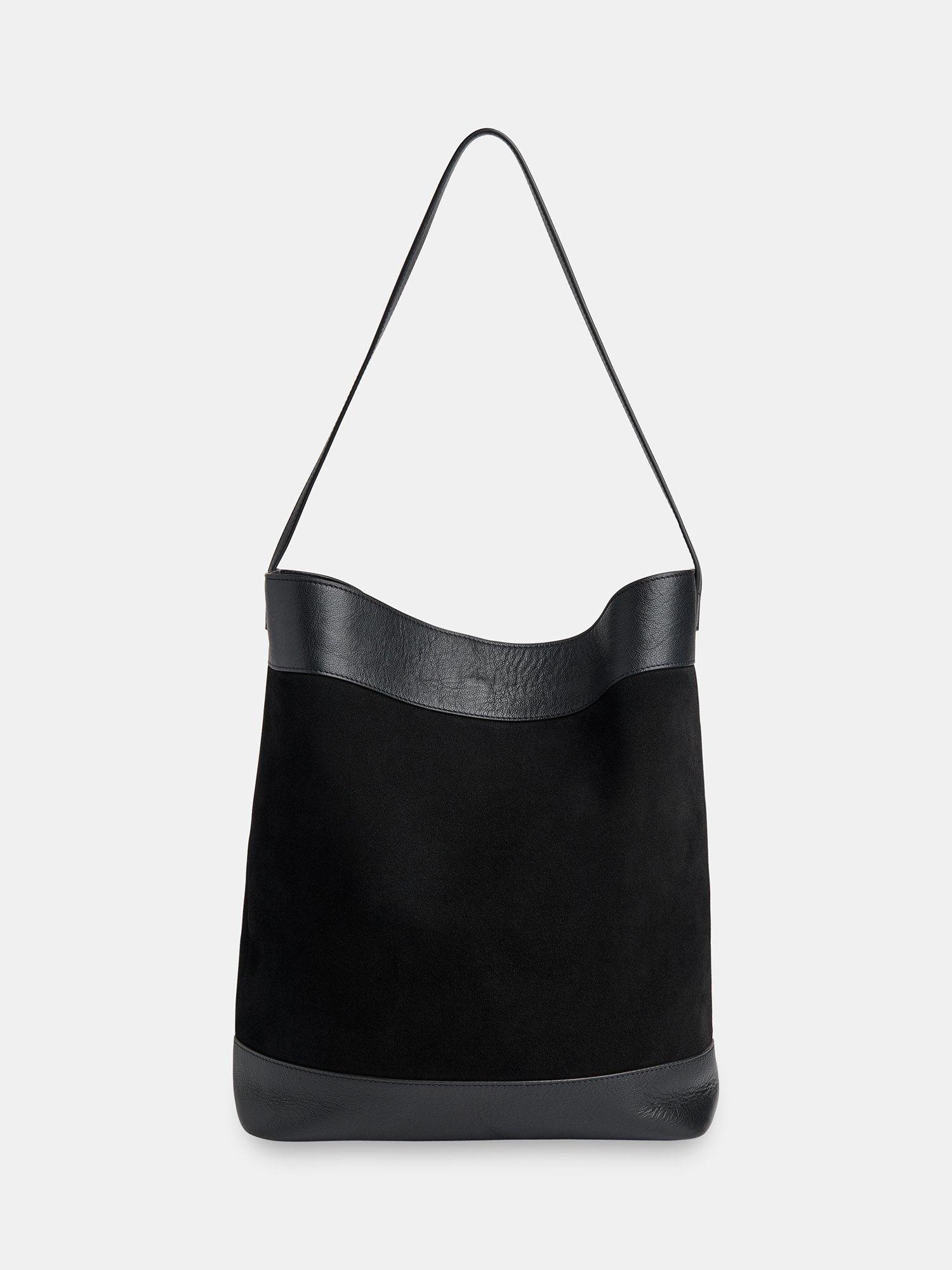Product image 2 of 5, which shows Whistles Sasha Suede Tote Bag, Black, One Size