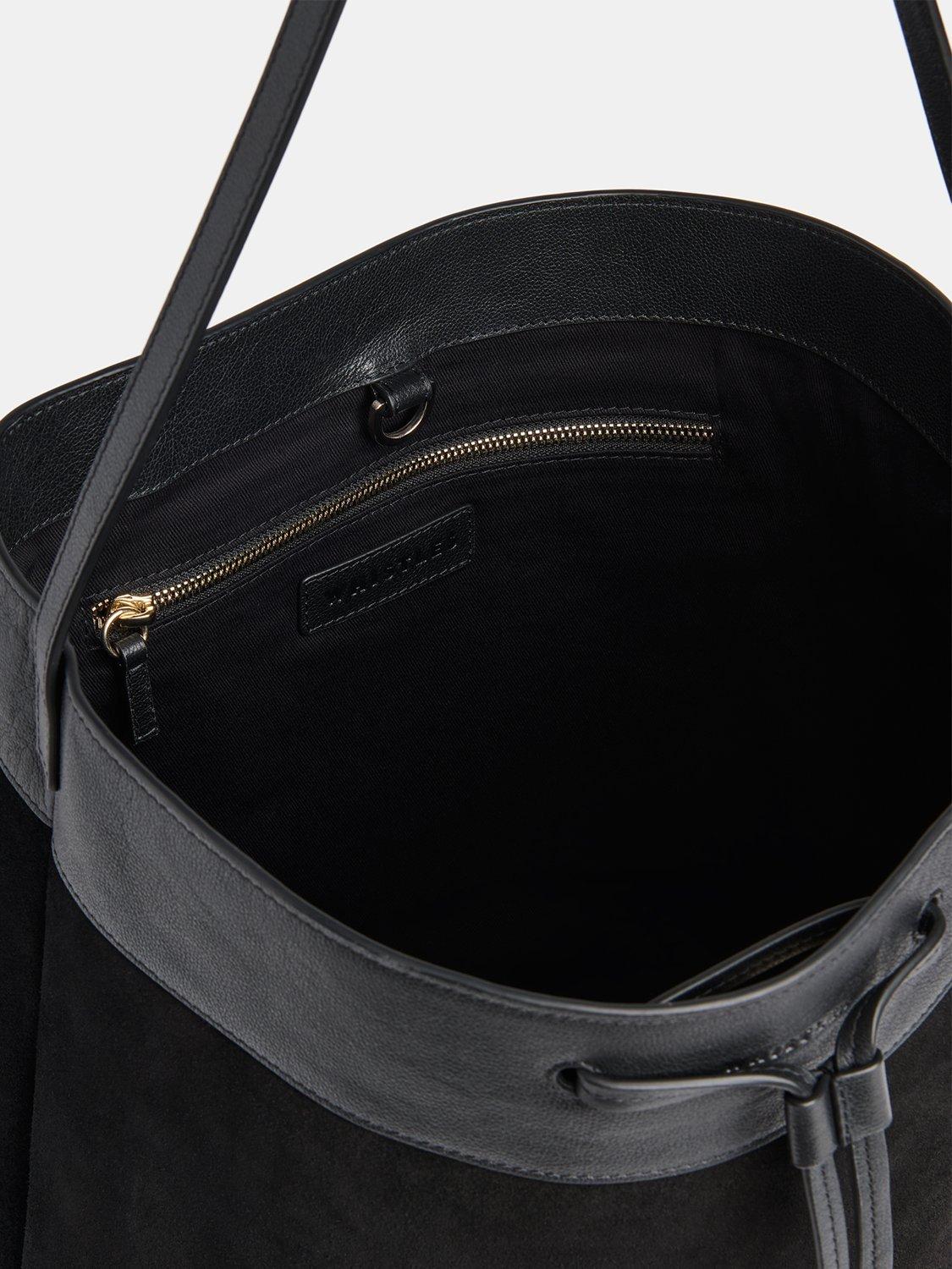 Product image 4 of 5, which shows Whistles Sasha Suede Tote Bag, Black, One Size