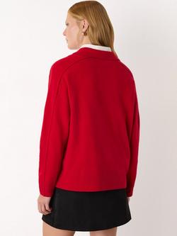 Whistles Wool Collar Neck Jumper - view 2, Red