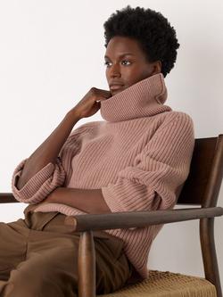 Whistles Wool Roll Neck Jumper, Rose