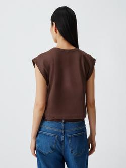 AND/OR Boxy Cap Sleeve T-Shirt - view 2, Brown