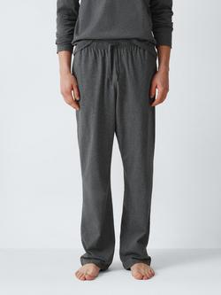 John Lewis Organic Cotton Jersey Lounge Joggers, Grey Mid
