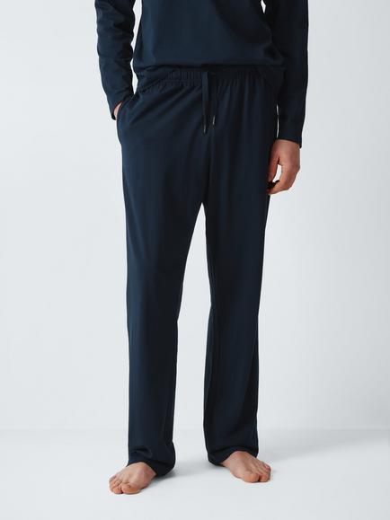 John Lewis Organic Cotton Jersey Lounge Joggers, Blue Navy