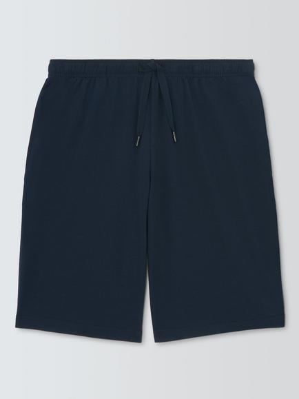 John Lewis Organic Cotton Jersey Lounge Shorts, Blue Navy