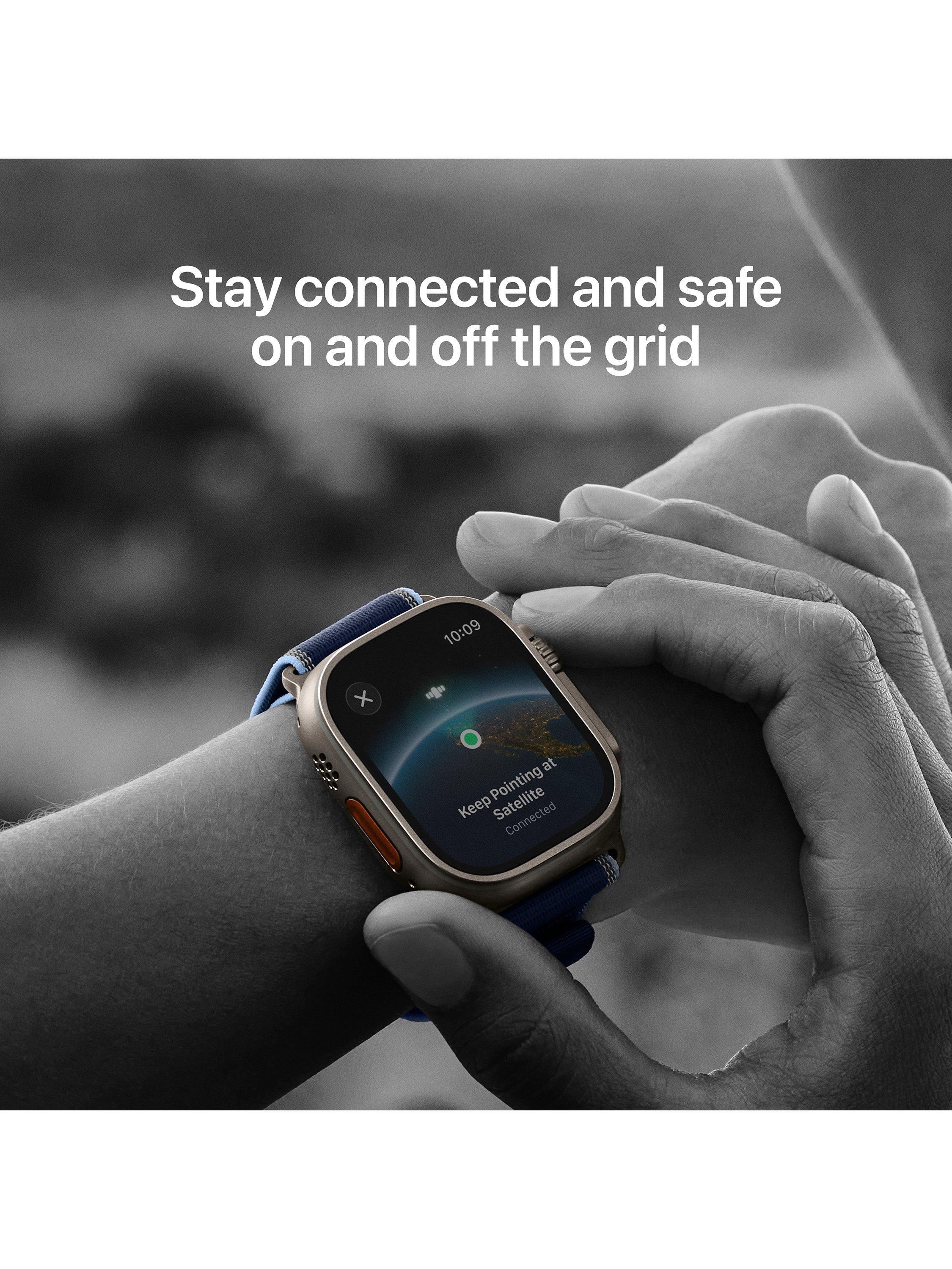 Apple Watch Ultra 3 GPS + Cellular, 49mm, Titanium Case with Ocean Band,  One Size, Black Titanium/Black