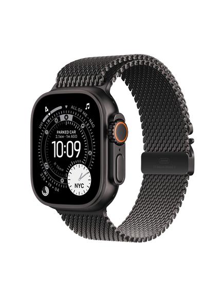 Apple Watch Ultra 3 GPS + Cellular, 49mm, Titanium Case with Milanese Loop, Black Titanium, Black Titanium