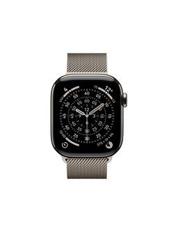 Apple Watch Series 11 GPS + Cellular, 42mm, Titanium Case, Milanese Loop - view 2, Natural