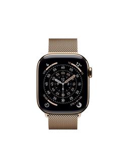 Apple Watch Series 11 GPS + Cellular, 42mm, Titanium Case, Milanese Loop - view 2, Gold