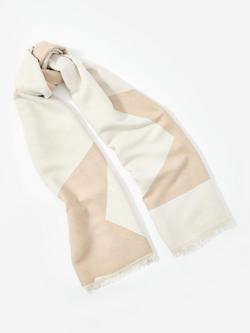 Mint Velvet Midweight Printed Scarf, Natural Stone - view 2, Natural Stone