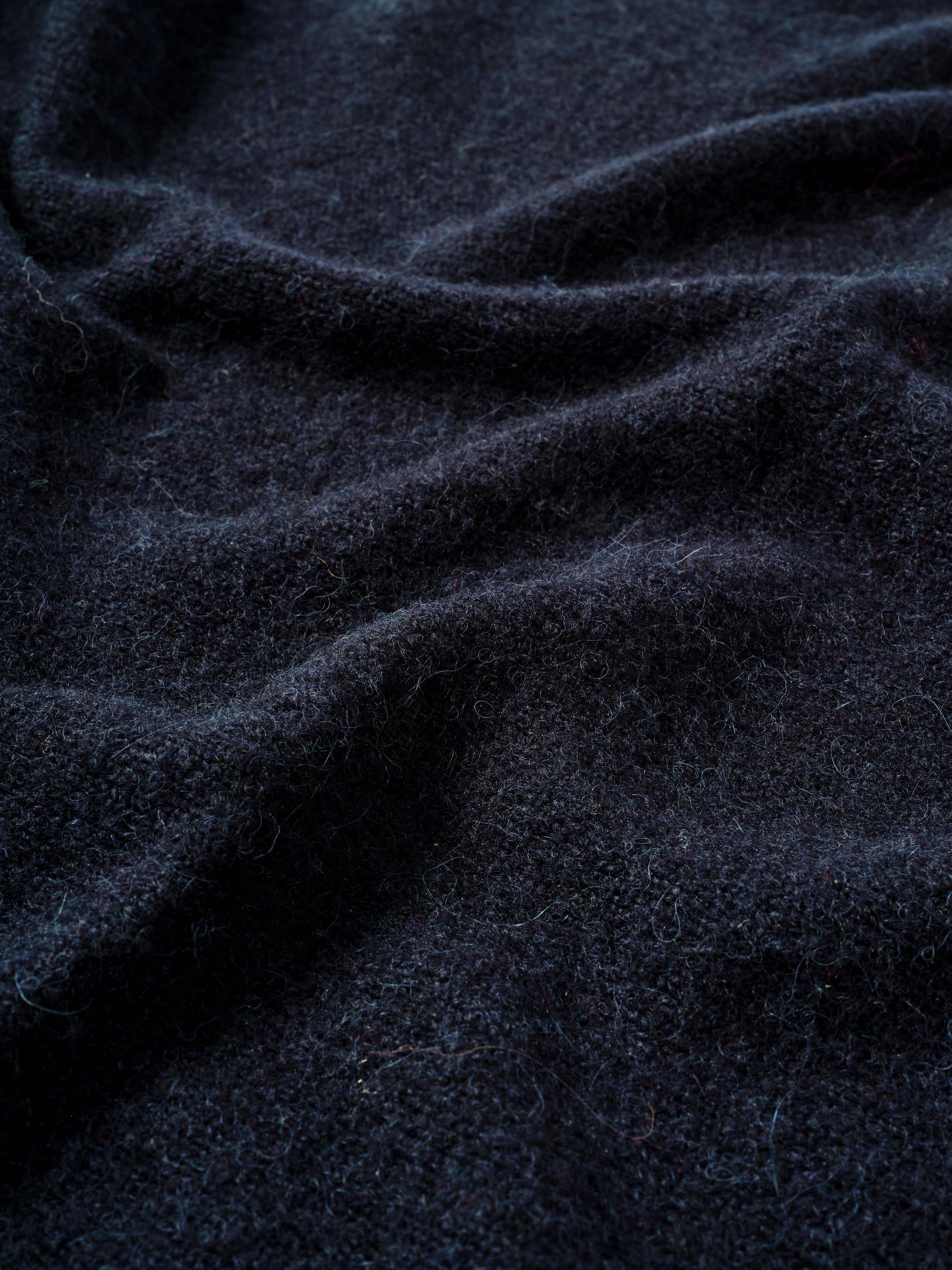 Product image 3 of 3, which shows Mint Velvet Knit Wool Blend Shawl, Blue Navy, One Size