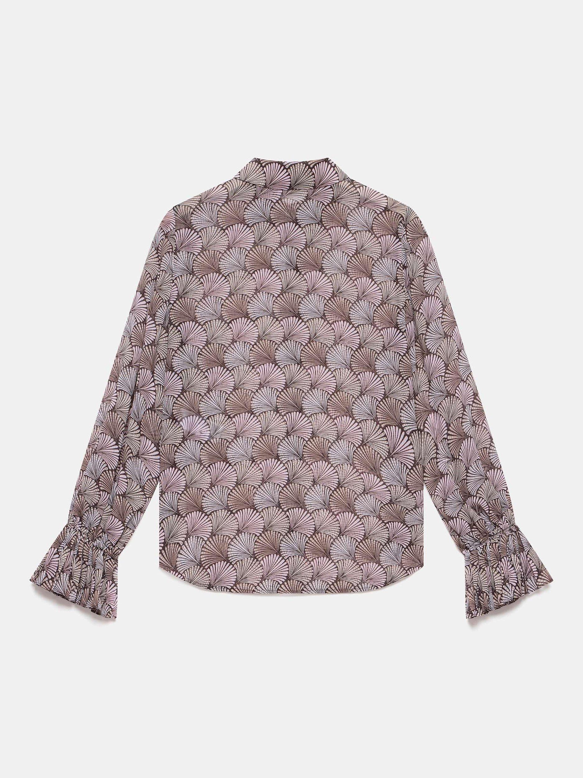 Product image 7 of 7, which shows Mint Velvet Graphic Print Shirt, Natural, XS