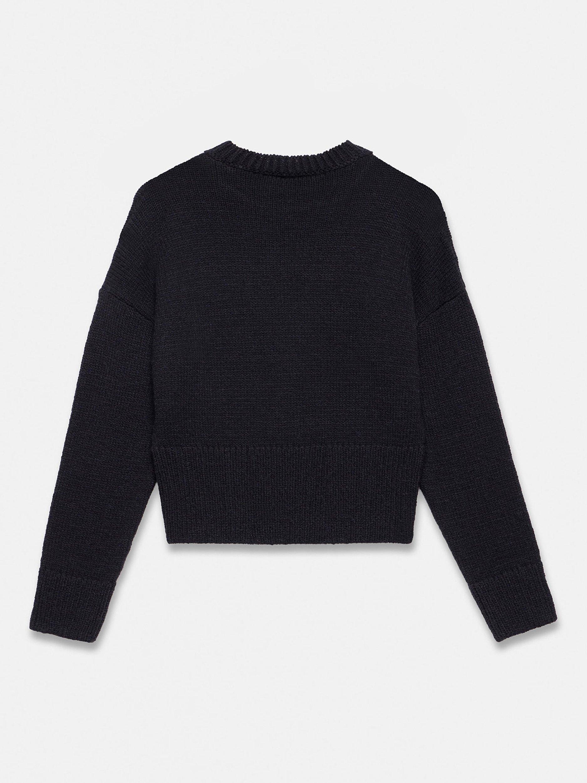 Product image 8 of 8, which shows Mint Velvet Zip Detail Jumper, Black, M
