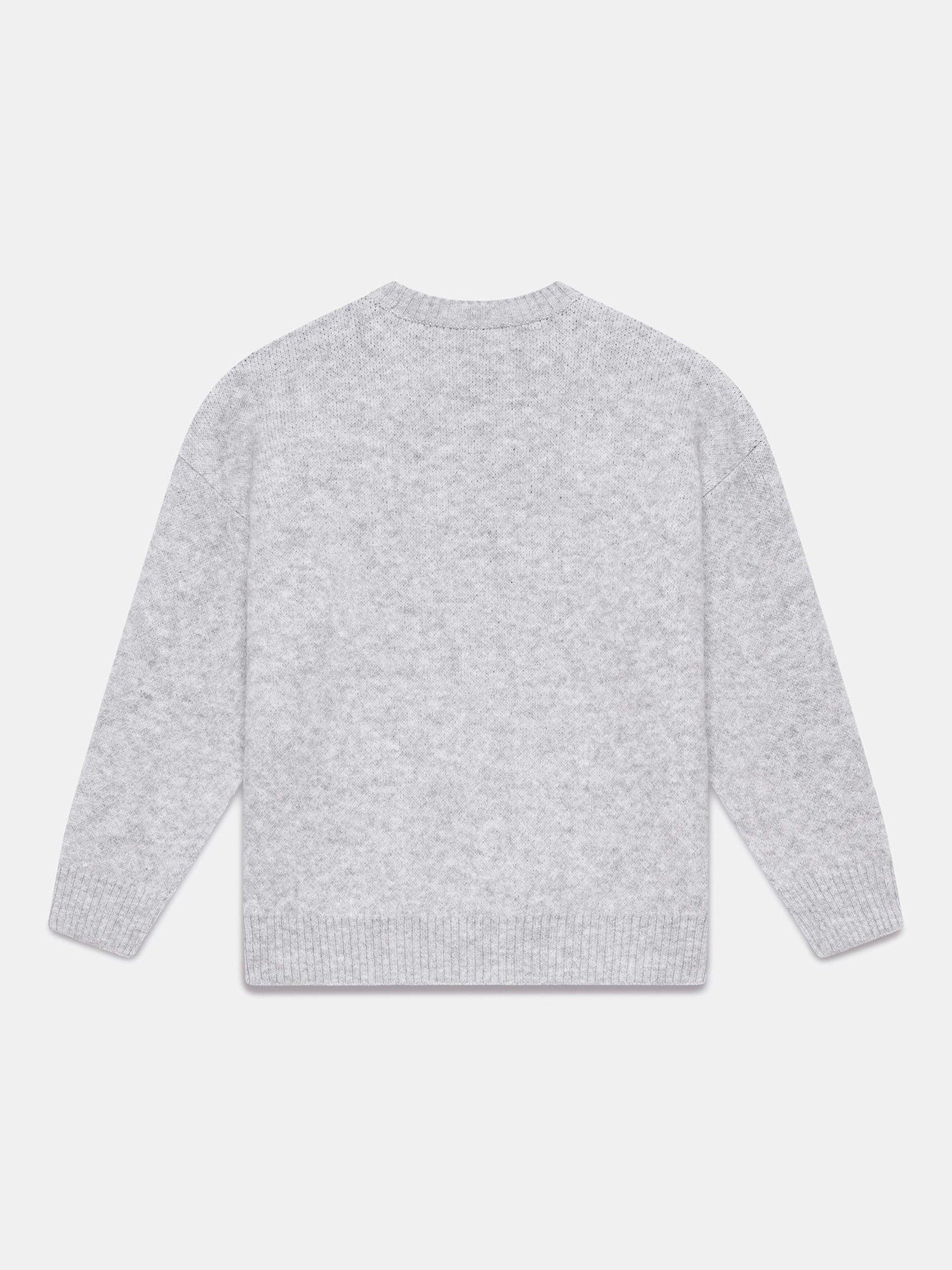 Product image 7 of 7, which shows Mint Velvet Knit Dalmatian Jumper, Grey/Multi, S