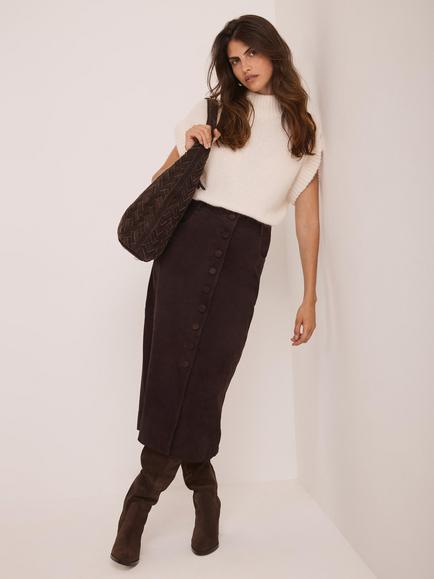 Mint Velvet Wool Blend Knit Top, Natural Cream - view 2, Natural Cream
