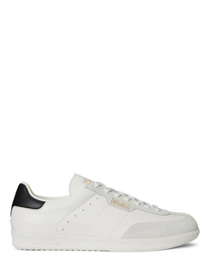 Polo Ralph Lauren Field Court 200 Lace Up Trainers, Off White/Black