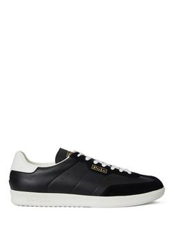 Polo Ralph Lauren Field Court 200 Lace Up Trainers, Black/Off White
