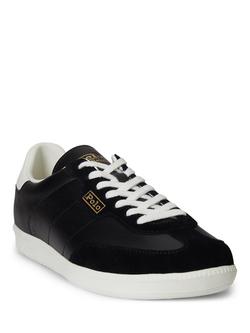 Polo Ralph Lauren Field Court 200 Lace Up Trainers - view 2, Black/Off White