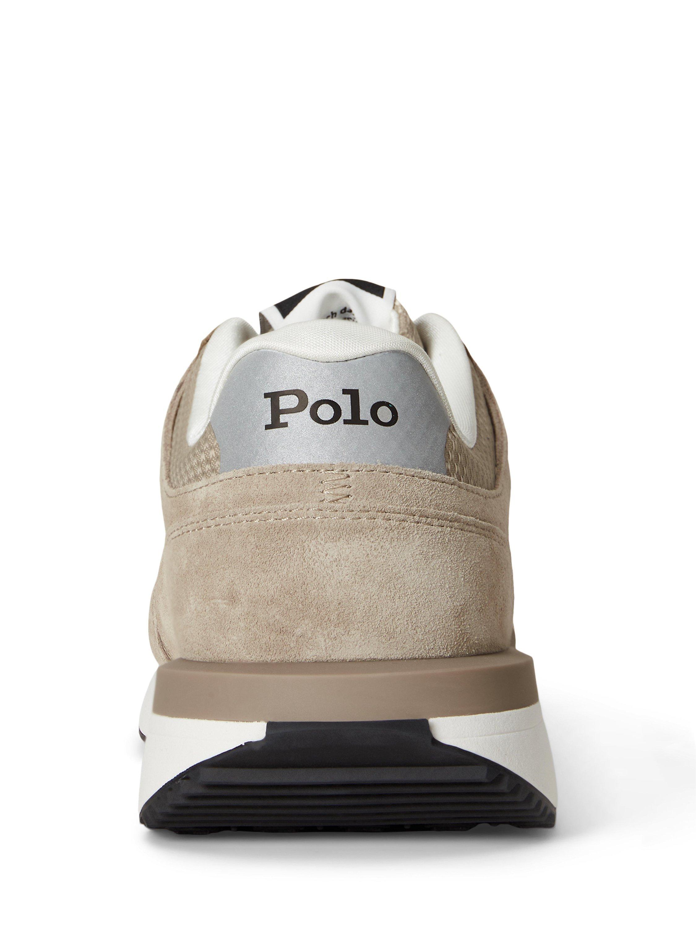 Product image 4 of 5, which shows Polo Ralph Lauren Train 89 V2 Suede Trainers, Tonal Milkshake, 7
