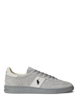 Polo Ralph Lauren Bedford Suede Trainers, Tonal Soft Grey, Tonal Soft Grey