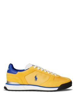 Polo Ralph Lauren Varick Lace Up Trainers, Gold/Royal Blue