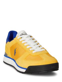 Polo Ralph Lauren Varick Lace Up Trainers - view 2, Gold/Royal Blue