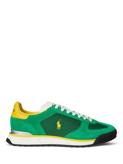 Polo Ralph Lauren Varick Lace Up Trainers, Green/Yellow